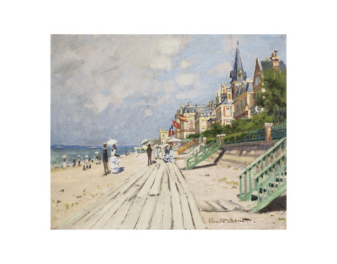 Beach At Trouville, 1870-Claude Monet Painting